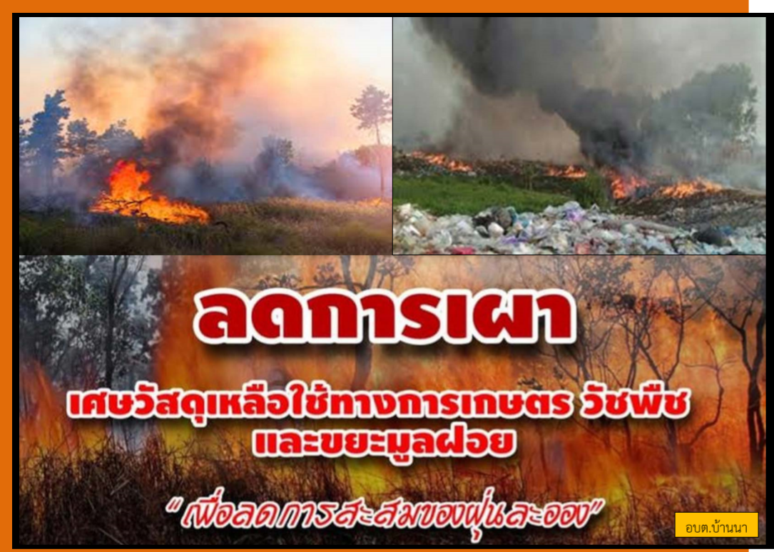 รณรงค์ลดการเผาในที่โล่งเพื่อลดฝุ่นละอองในอากาศ